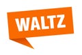 waltz speech bubble. waltz ribbon sign. Royalty Free Stock Photo