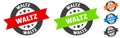 waltz stamp. waltz round ribbon sticker. tag Royalty Free Stock Photo
