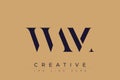 WAM abstract letter logo design Royalty Free Stock Photo