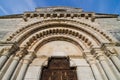 Wamba Romanesque church entrance Royalty Free Stock Photo
