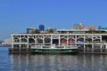 Wan Chai Ferry Pier, is a pier at the coast of Wan Chai 22 Aug 2021 Royalty Free Stock Photo