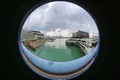 Wan Chai Ferry Pier, is a pier at the coast of North 17 Aug 2013 Royalty Free Stock Photo