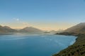 Wanaka Lake blue colour high view, New Zealand Royalty Free Stock Photo