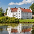 Wanas Slott with reflection Royalty Free Stock Photo