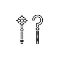 Wand icon. Element of historical games icon Royalty Free Stock Photo