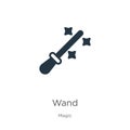 Wand icon vector. Trendy flat wand icon from magic collection isolated on white background. Vector illustration can be used for Royalty Free Stock Photo