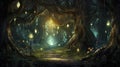 Whimsical Wilderness: Immersed in Magic. Generative AI