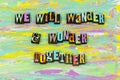 Wander wonder adventure together forever love enjoy typography font