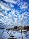 Amazing view from Klaipeda castle court to the city