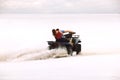 Wandering through the desert on quad bikes Royalty Free Stock Photo