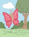 Wandering Pink Butterfly Royalty Free Stock Photo