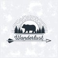 Wanderlust adventure logo