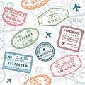 Passport stamp texture Royalty Free Stock Photo