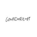 Wanderlust calligraphy quote lettering