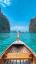 Wanderlust calling Private longtail boat trip, Krabi, Thailand landmark Royalty Free Stock Photo