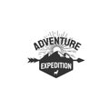 In wanderlust we trust logo, adventure expedition