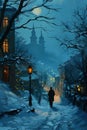 Wanderlust in a Winter Wonderland: A Dreamy Tale of a Cityscape