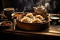 Wang Mandu Pyanse, steamed pies brimming