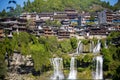 The Wangcun Waterfall at Furong Ancient Town. Amazing beautiful landscape scene of Furong Ancient Town