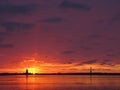 Wangerooge church at sunset, Germany