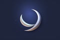 Waning Crescent moon. Generate Ai Royalty Free Stock Photo