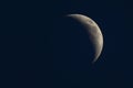 Waning crescent moon phase Royalty Free Stock Photo