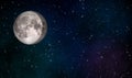 Waning Gibbous Moon illustration design background Royalty Free Stock Photo