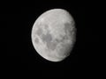 Waning gibbous moon with no stars Royalty Free Stock Photo