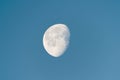 Waning moon in early morning Royalty Free Stock Photo