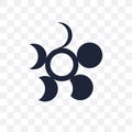 Waning moon transparent icon. Waning moon symbol design from Weather collection. Royalty Free Stock Photo