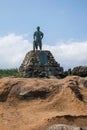Wanli District, New Taipei City, Taiwan Yehliu Geopark bronze statue of Lin Tian Zhen Royalty Free Stock Photo