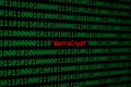 The WannaCrypt and Binary code Concept Security and Malware attack. Royalty Free Stock Photo