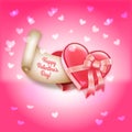 Nothing Says I Love You More than a Valentine`s Day Heart-Shaped Gift Box