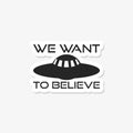 We want to believe sticker, logo, icon