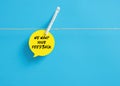 We want your feedback message on a speech bubble hanging on clothesline with a clothespin Royalty Free Stock Photo