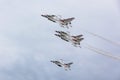 The United States Air Force Thunderbirds performing at the Bethpage airshow on Long Island New York.