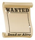 Wanted Poster Background Sign