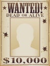 Wanted Dead or Alive Poster Royalty Free Stock Photo