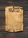 Wanted dead or live blank poster. Wild west background.