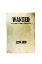 Wanted dead or live paper background. Wild west poster Royalty Free Stock Photo