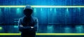 Wanted Hacker is Coding Virus Ransomware Using Abstract Binary Code. Cyberattack, System Breaking and Malware Concept. Royalty Free Stock Photo