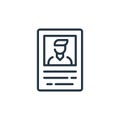 wanted icon vector from law and justice concept. Thin line illustration of wanted editable stroke. wanted linear sign for use on Royalty Free Stock Photo