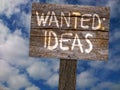 Wanted Ideas Royalty Free Stock Photo