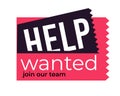 Wanted isolated icon, hiring offer, jog searching Royalty Free Stock Photo