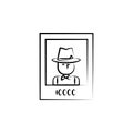 wanted, Mafioso icon. Element of crime icon for mobile concept and web apps. Hand drawn wanted, Mafioso icon can be used for web a