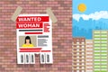 Wanted person paper poster. Missing announce Royalty Free Stock Photo