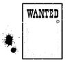 Wanted poster for portrait. American Western vintage paper for design on white background