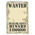 Wanted poster template sketch engraving vector