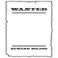 Wanted poster illustration by crafteroks Royalty Free Stock Photo