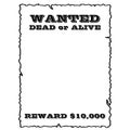 Wanted poster illustration by crafteroks Royalty Free Stock Photo